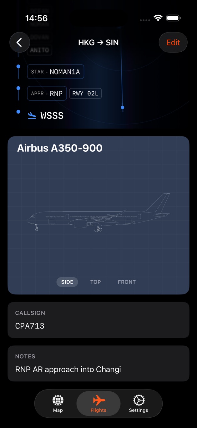 Aircraft blueprint card
